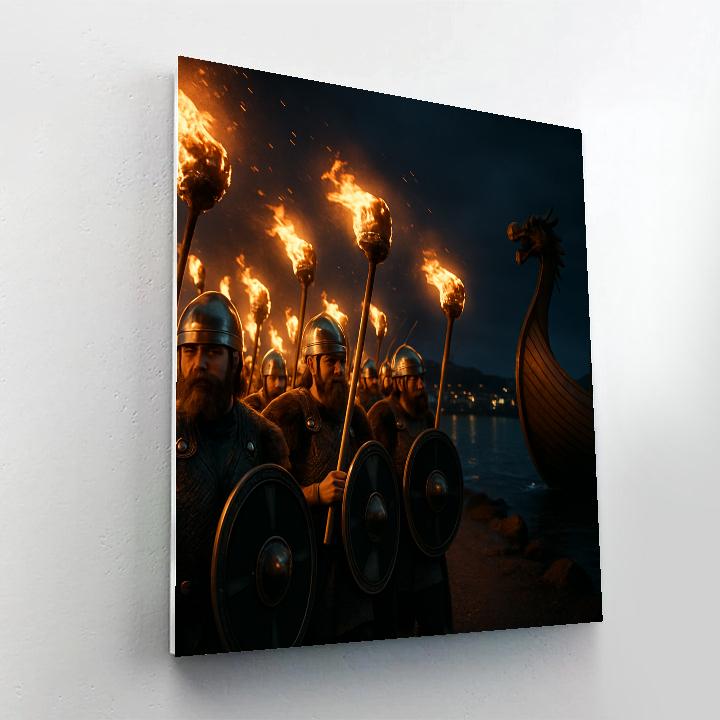 Up Helly Aa Fire Festival In Shetland paint by color