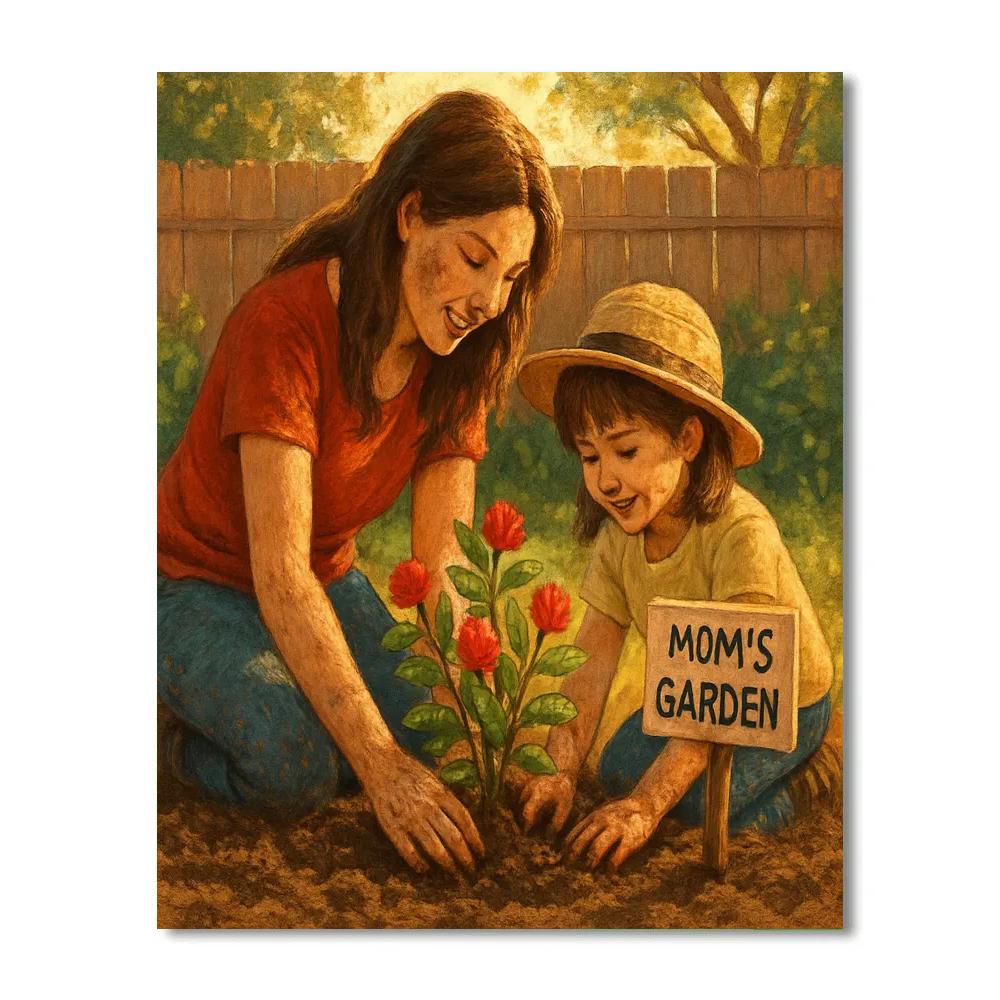 Mothers Day Garden Planting paint by color