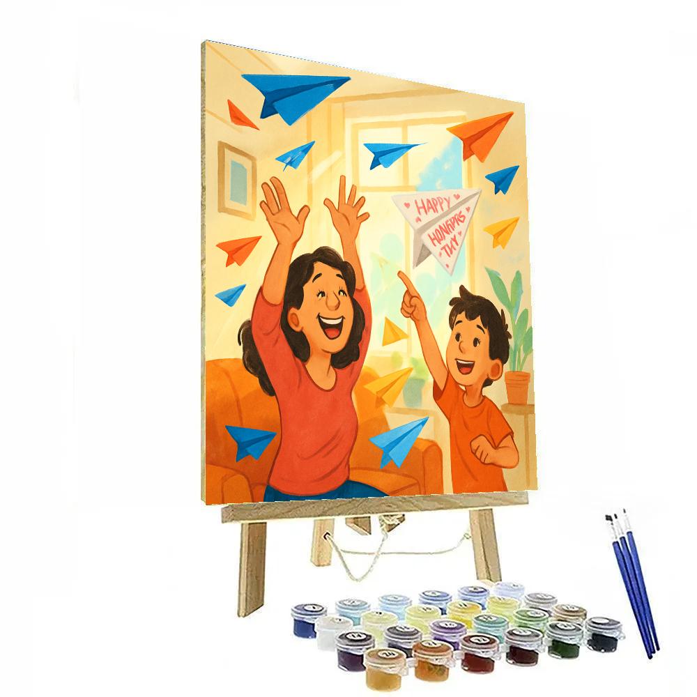 Paper Airplanes For Mom paint by number