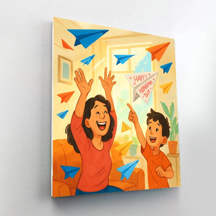 Paper Airplanes For Mom paint by number