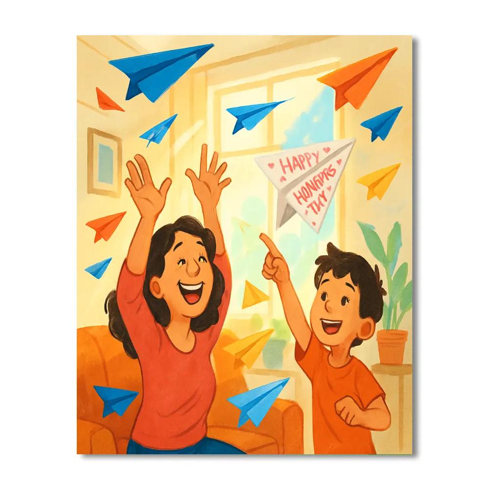 Paper Airplanes For Mom paint by number