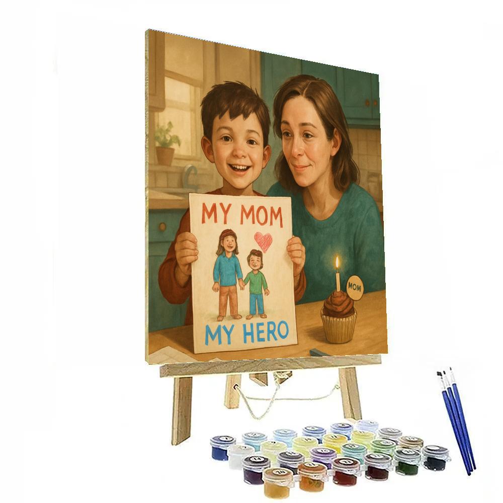 Star Student And Super Mom Number painting