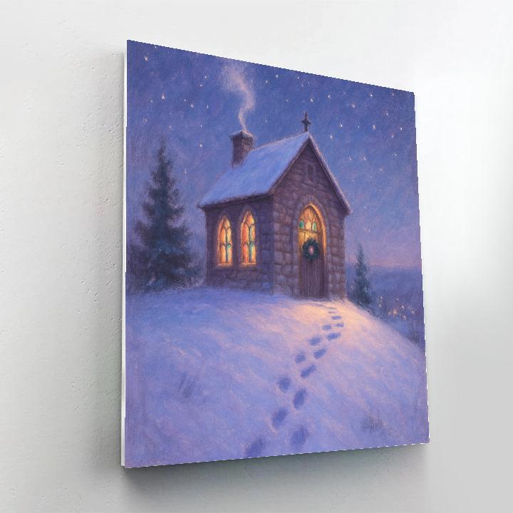 Silent Night Chapel On The Hill Numbered painting kits