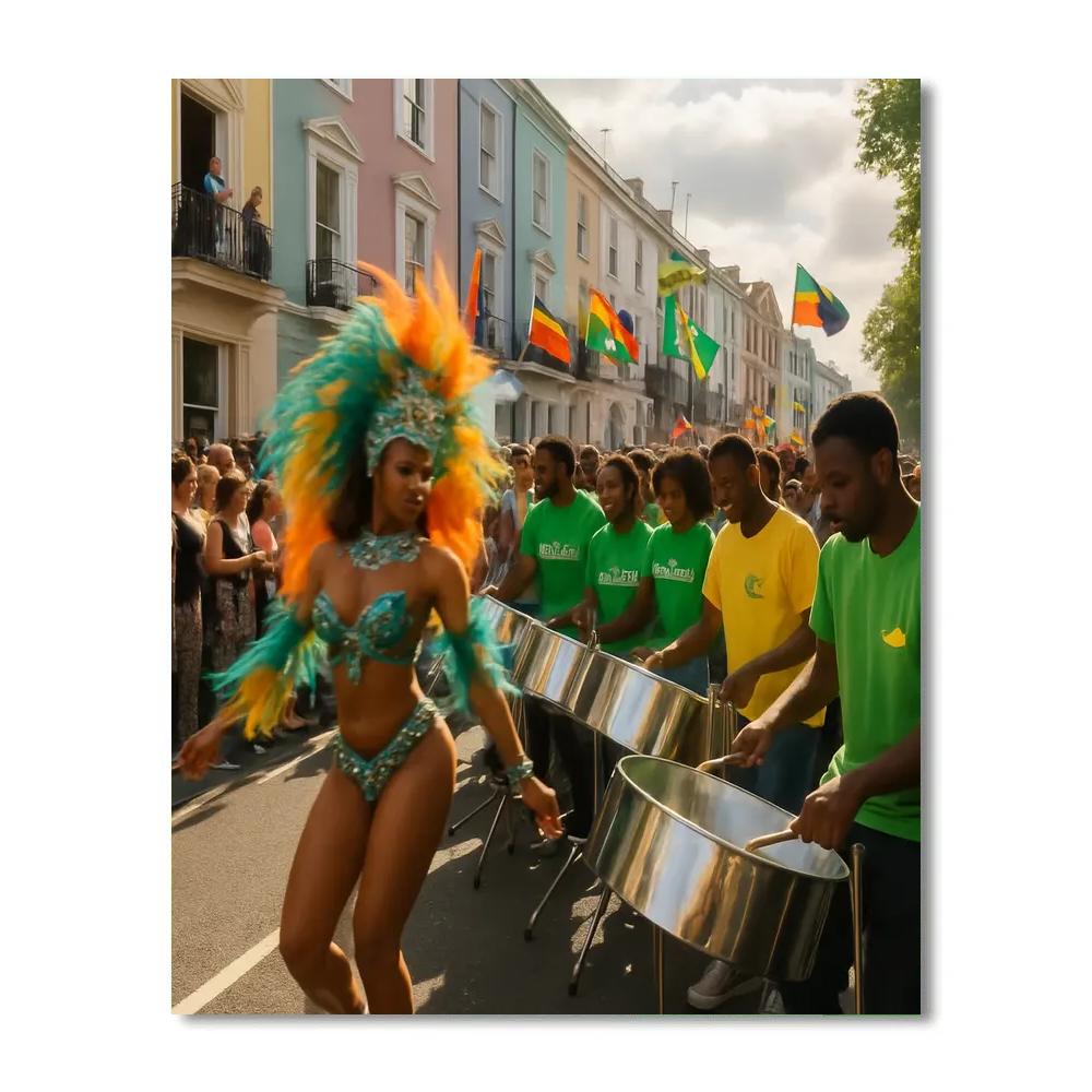 Notting Hill Carnival Steelband On London Street paint by numbers