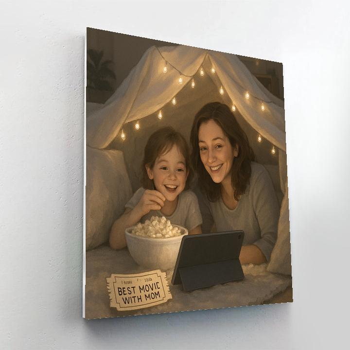 Mothers Day Pillow Fort Cinema paint by number