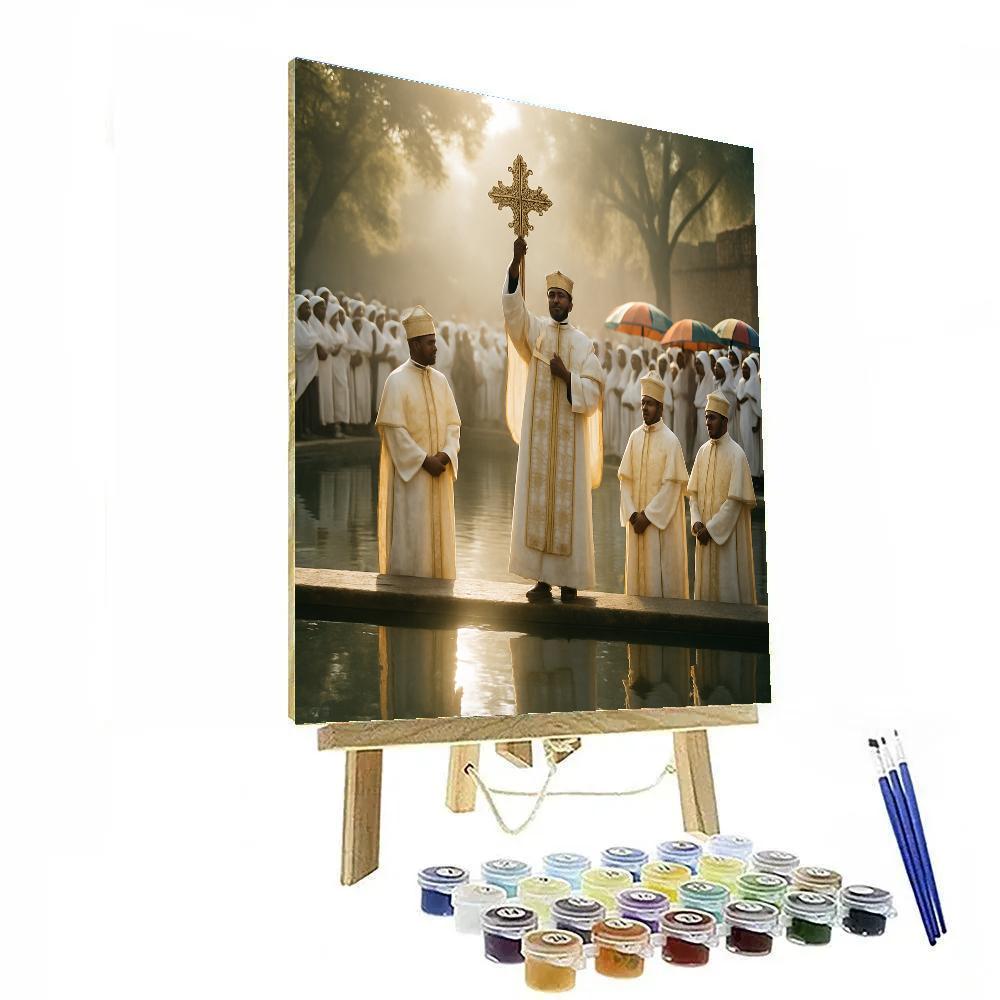 Timkat Epiphany Blessing In Gondar Ethiopia Number painting