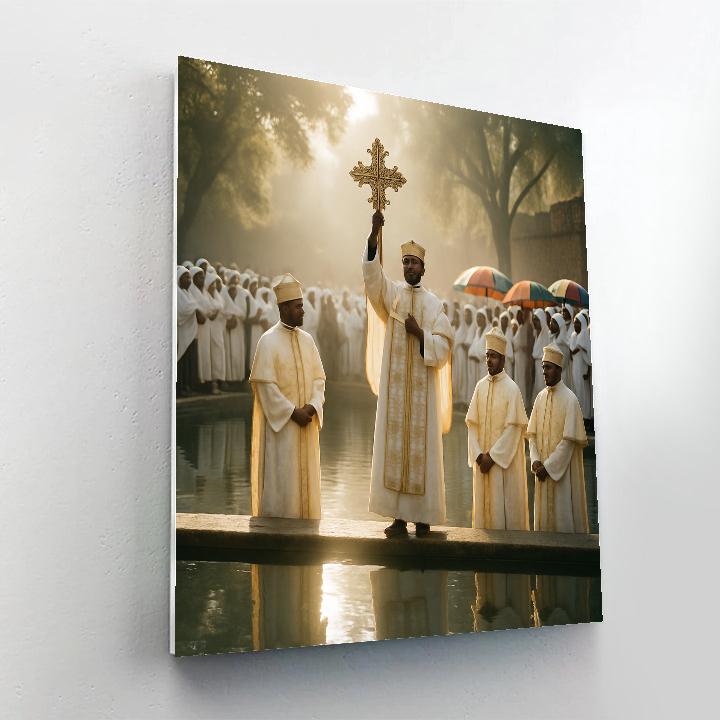Timkat Epiphany Blessing In Gondar Ethiopia Number painting