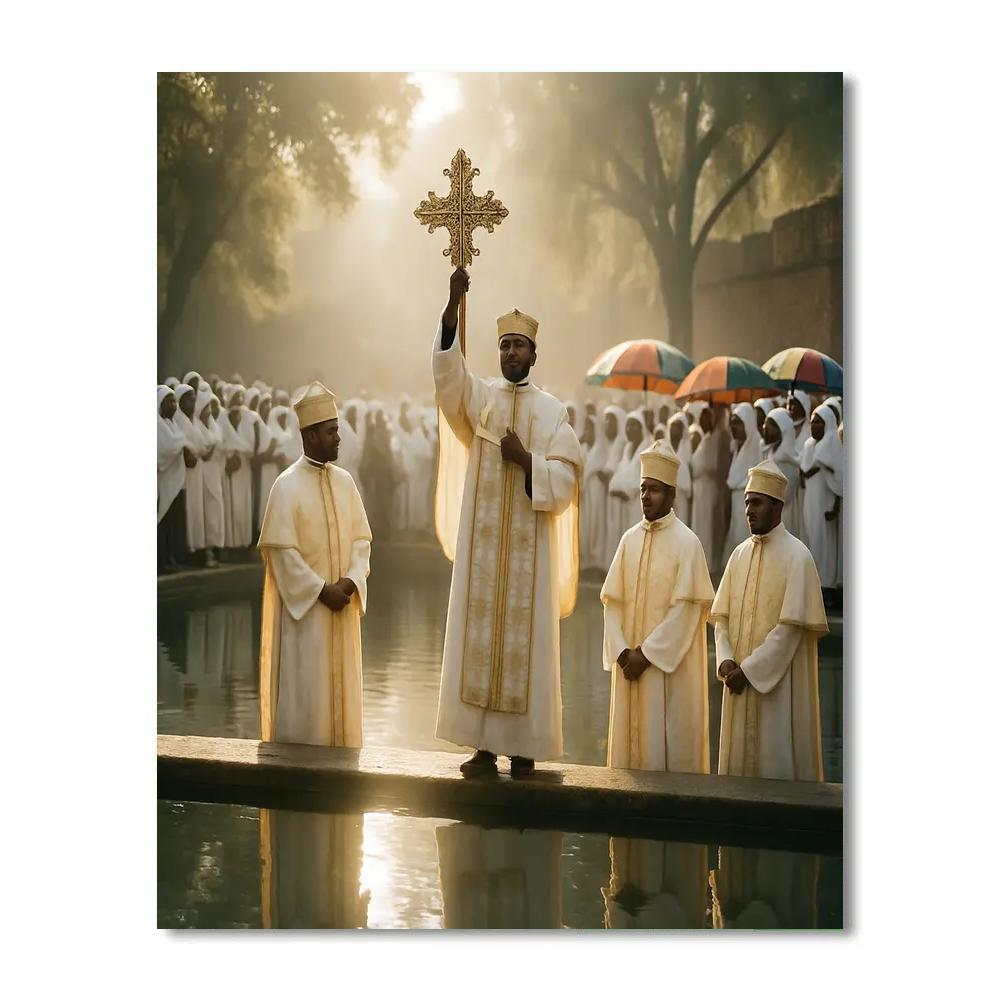 Timkat Epiphany Blessing In Gondar Ethiopia Number painting