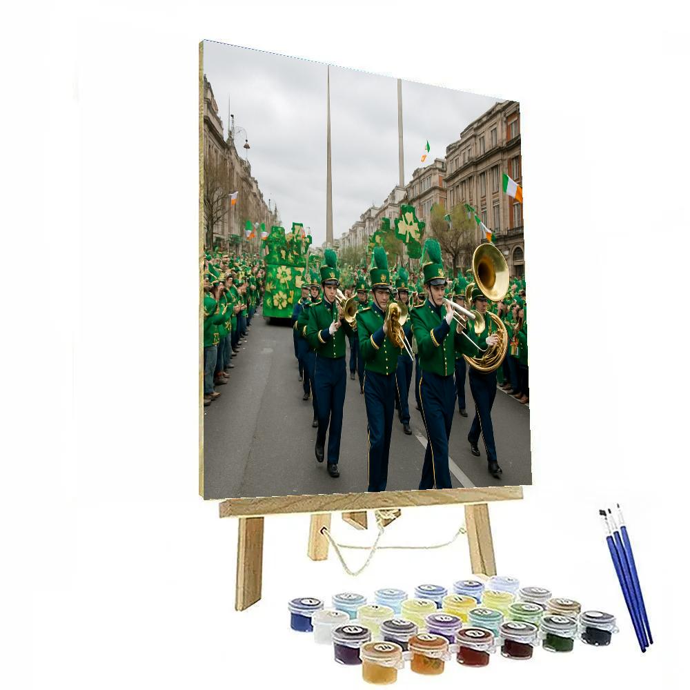 Saint Patricks Day Parade In Dublin City Center painting number kit