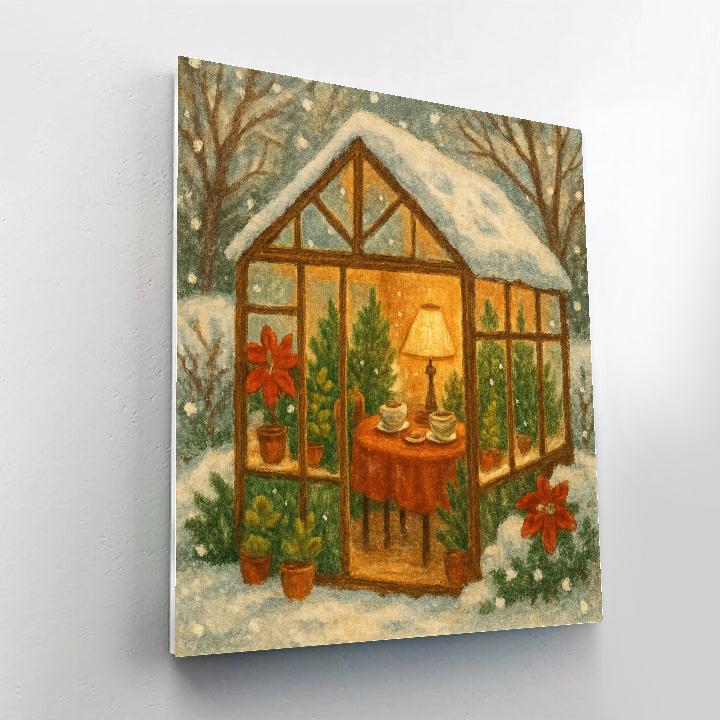 Christmas Tea Time In The Greenhouse Paint by numbers kits