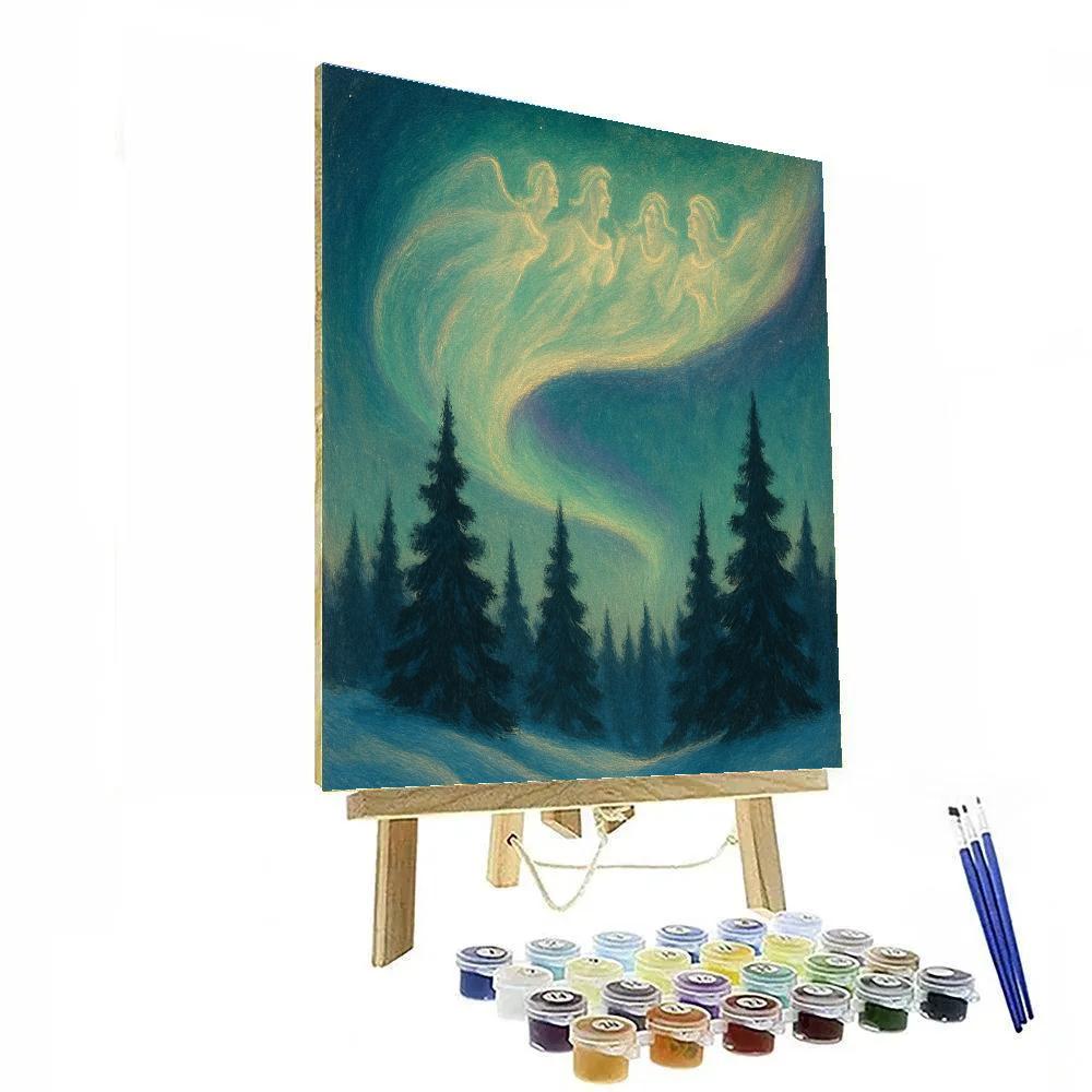 Aurora Choir Over The Pine Ridge painting number kit