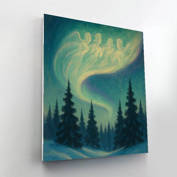 Aurora Choir Over The Pine Ridge painting number kit