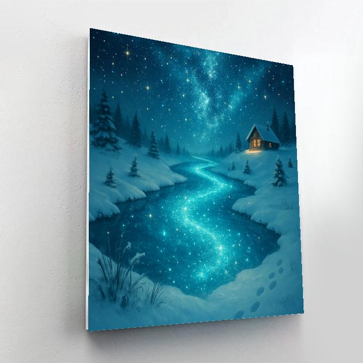 Christmas Night River Of Stars Number painting