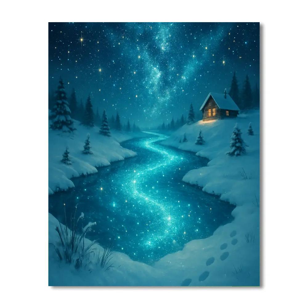 Christmas Night River Of Stars Number painting