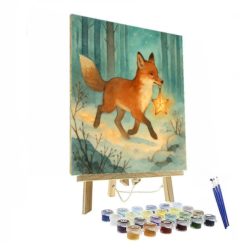 Christmas Star Lantern Fox Trail DIY paint by numbers