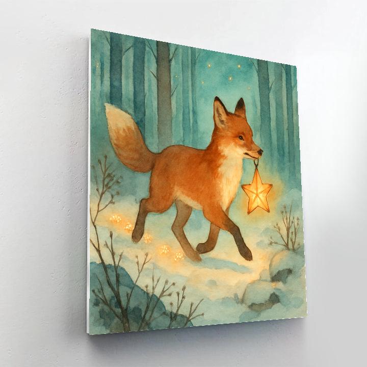 Christmas Star Lantern Fox Trail DIY paint by numbers