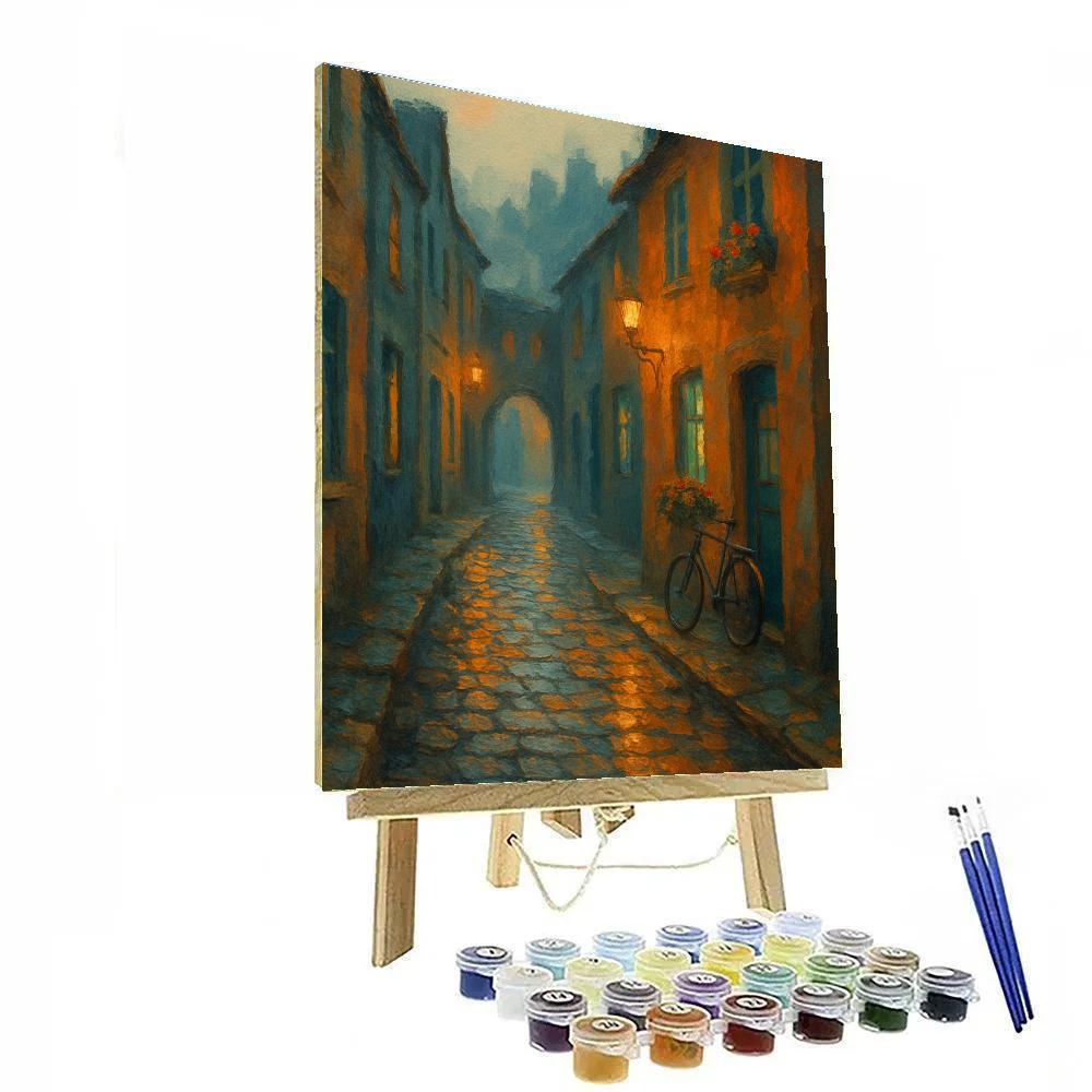 Lantern Lane After The Rain DIY paint by numbers