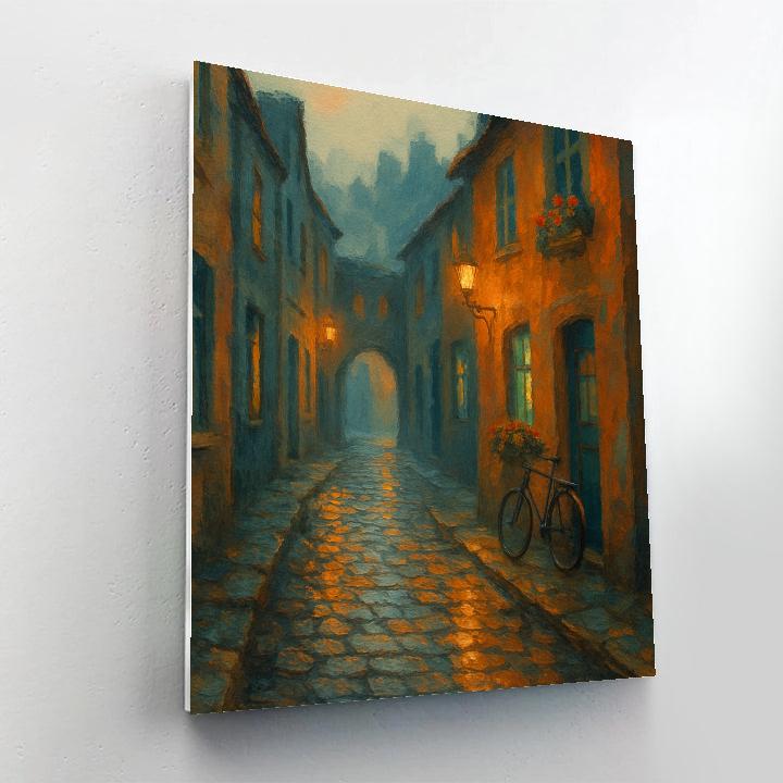 Lantern Lane After The Rain DIY paint by numbers