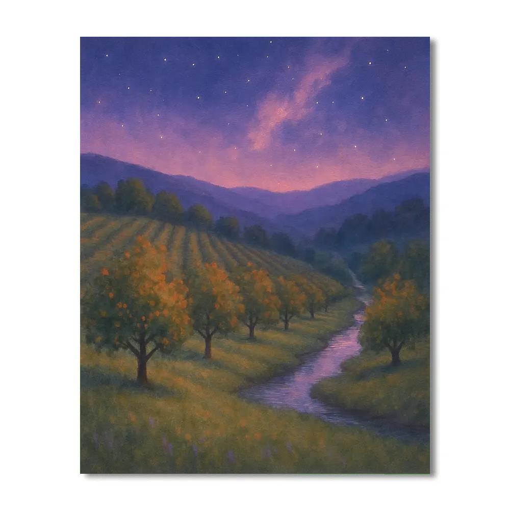 Starlit Valley Orchard paint by number