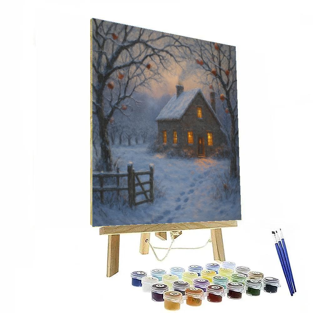 Golden Hearth In The Frosted Orchard Paint by numbers kits
