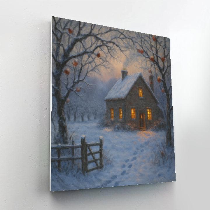 Golden Hearth In The Frosted Orchard Paint by numbers kits