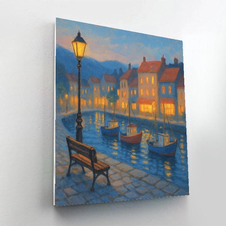 Harbor Lights And Evening Bakery paint by numbers