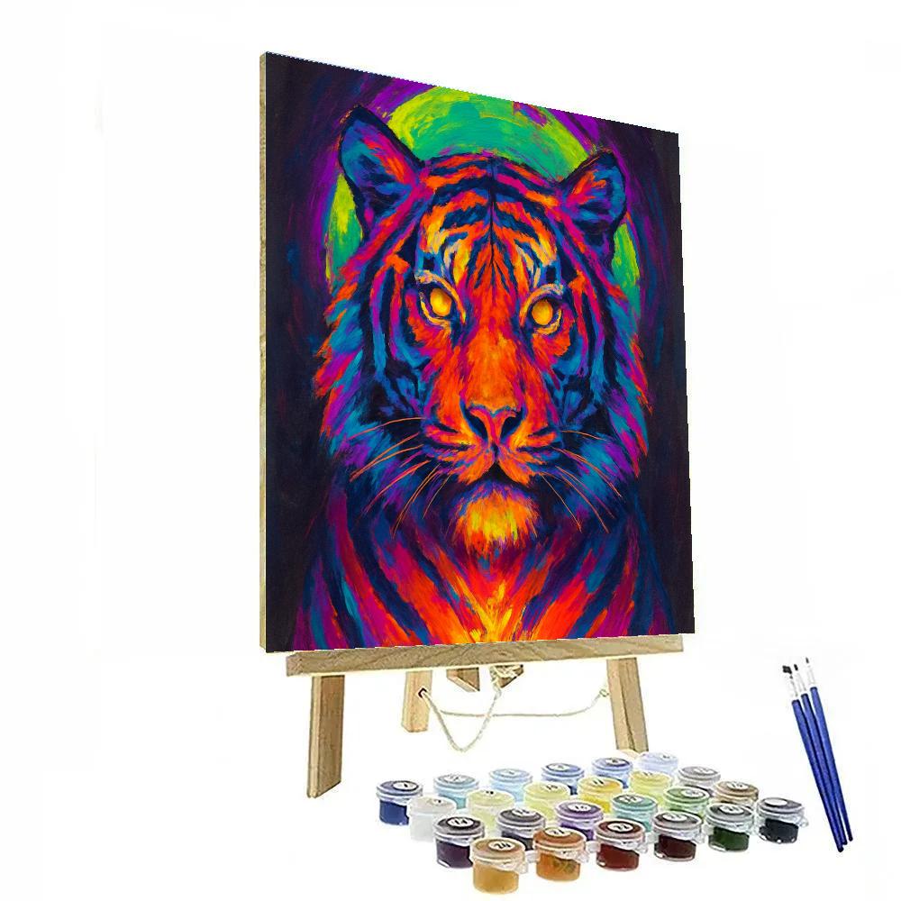 Neon Jungle Tiger Halo paint by color