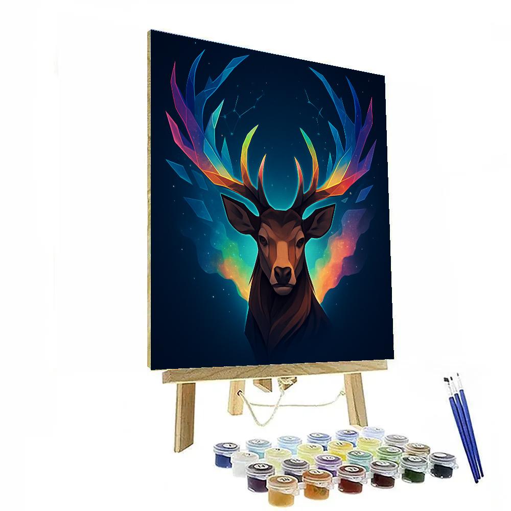 Cosmic Stag Spectrum Crown Paint by numbers kits