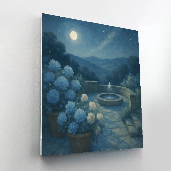 Moonlit Garden Terrace Painting by numbers kit