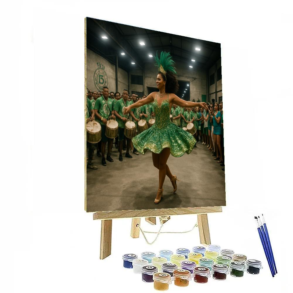 Rio Carnival Samba School Rehearsal Night Painting by numbers kit