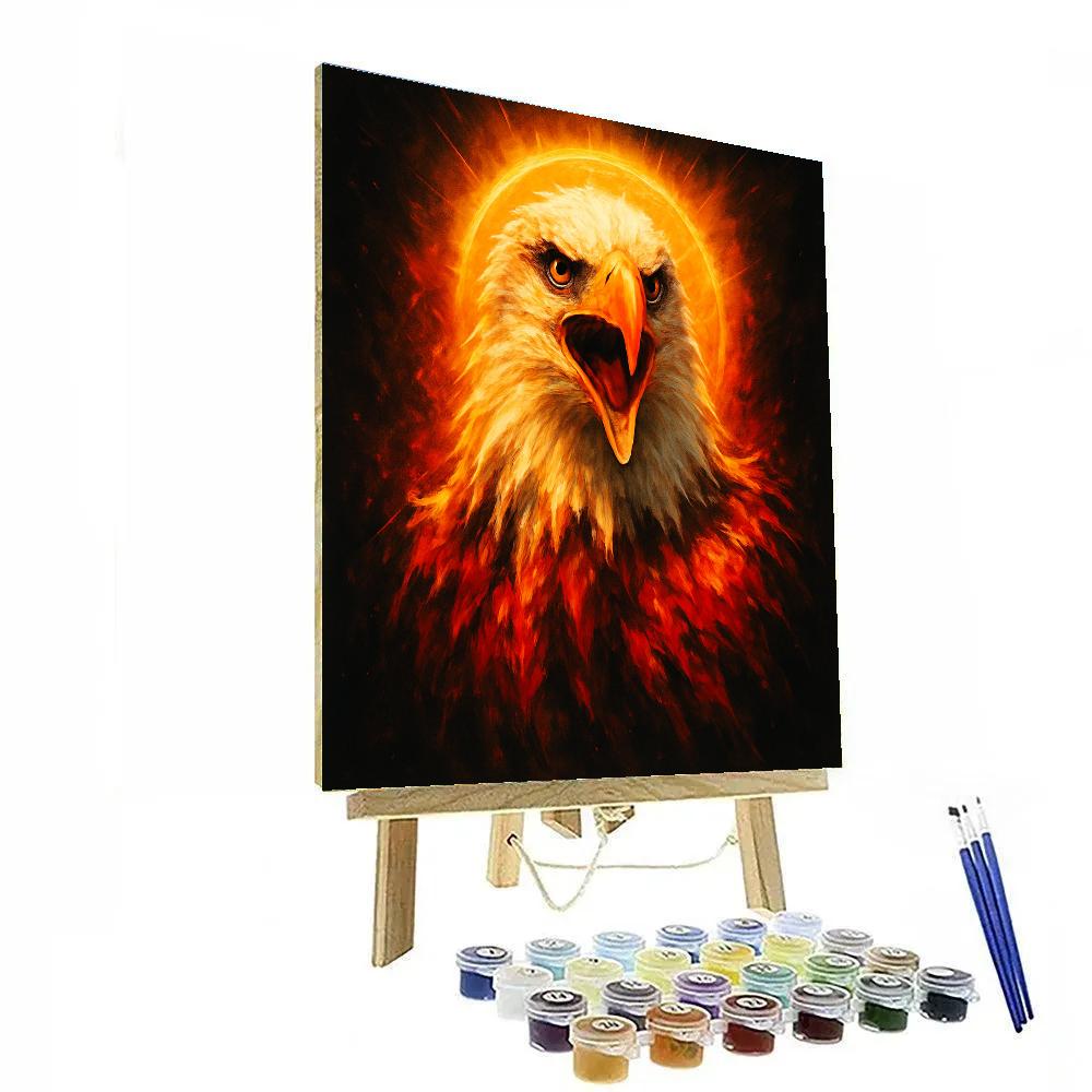 Solar Flare Eagle Focus Paint by numbers art