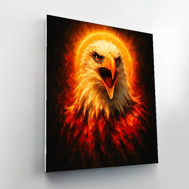 Solar Flare Eagle Focus Paint by numbers art