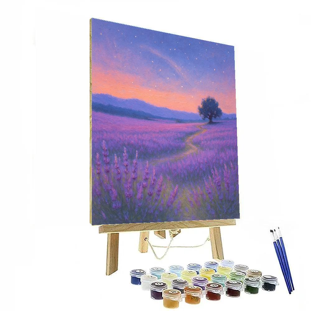 Celestial Lavender Meadow Number painting