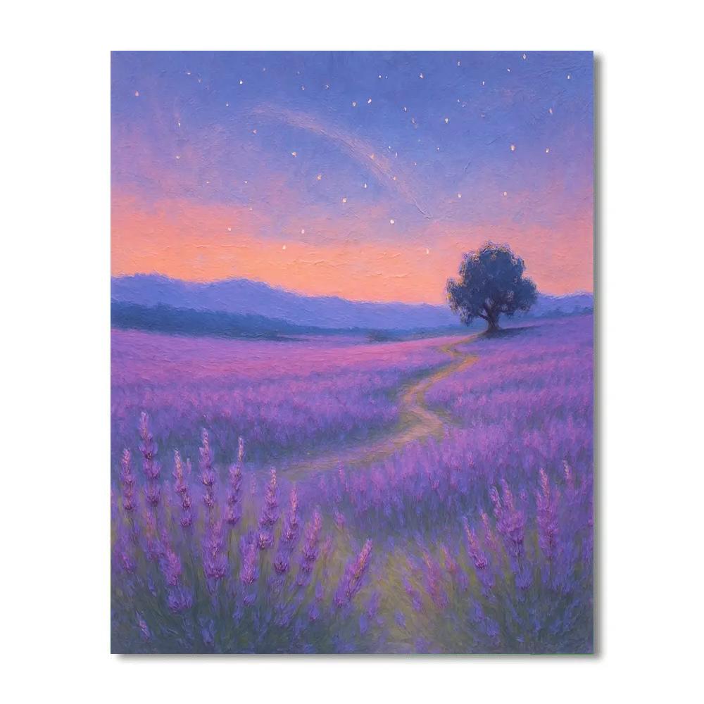 Celestial Lavender Meadow Number painting