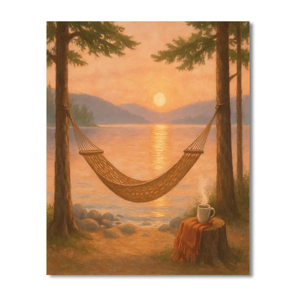 Sunrise Hammock By Quiet Lakeshore Paint by numbers kits