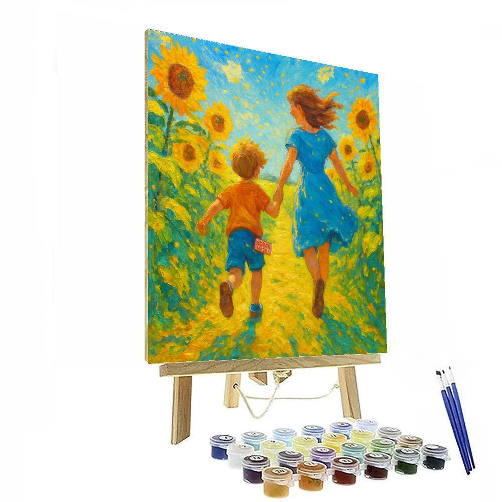 Sunflower Field Mothers Day Chase Paint by numbers kits