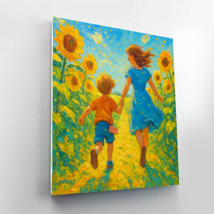 Sunflower Field Mothers Day Chase Paint by numbers kits