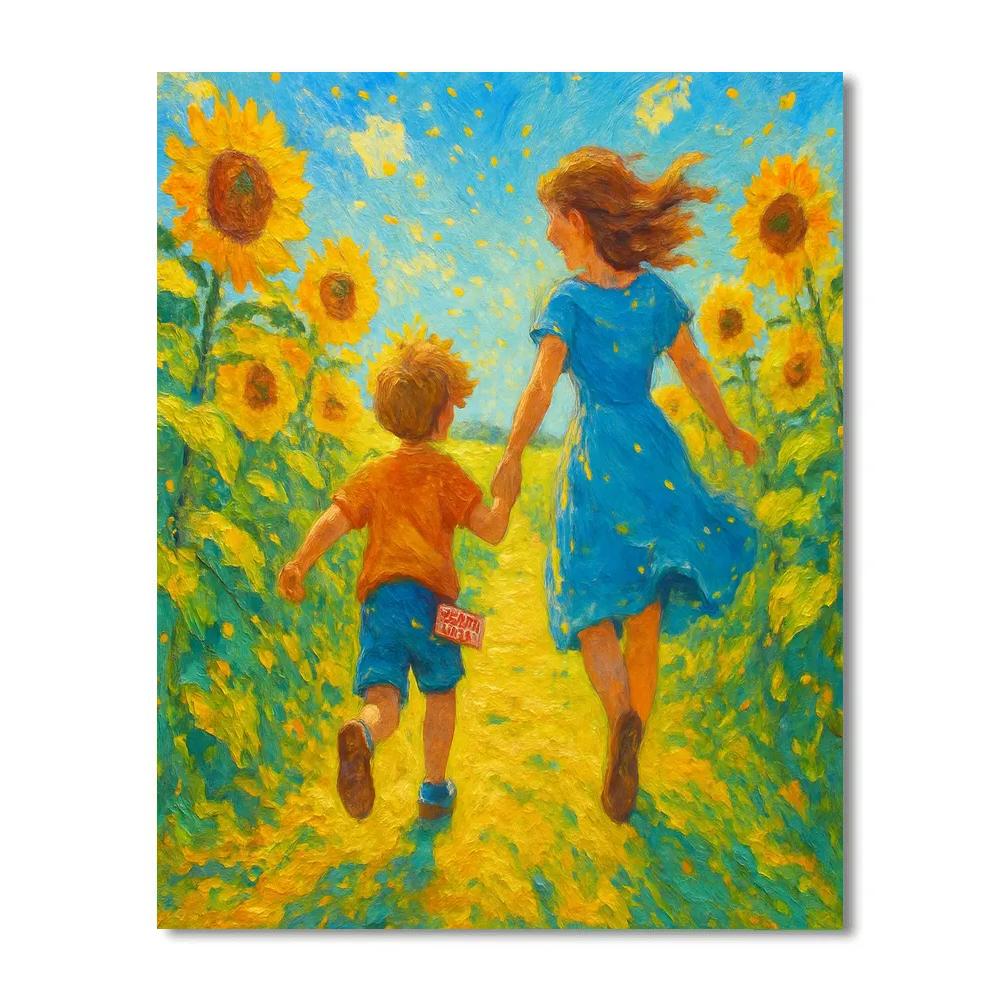 Sunflower Field Mothers Day Chase Paint by numbers kits