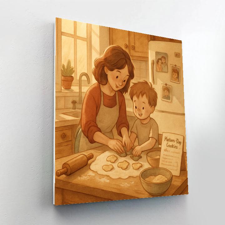 Kitchen Step Stool Sous Chef With Mom Painting by numbers kit