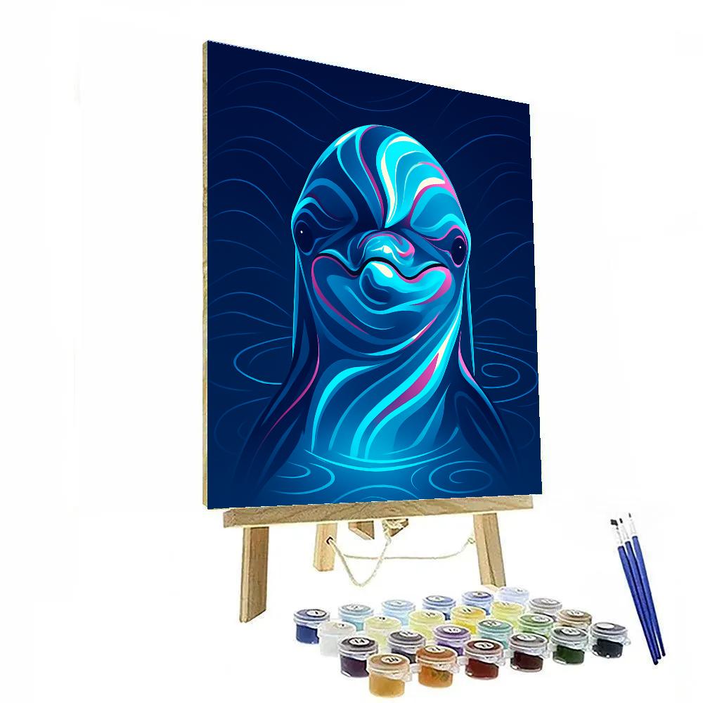 Electric Dolphin Waveface painting number kit