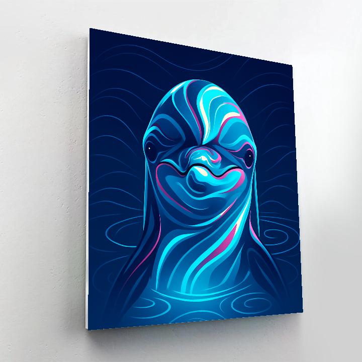 Electric Dolphin Waveface painting number kit