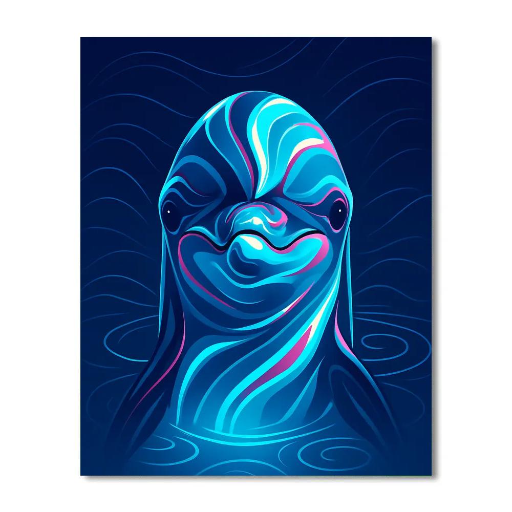 Electric Dolphin Waveface painting number kit