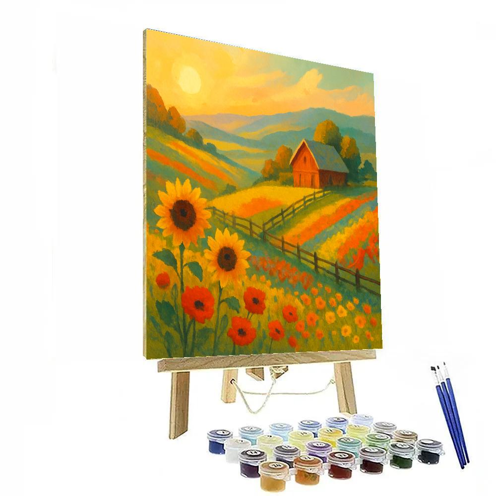 Solar Bloom Hillside Farm Paint by numbers kits