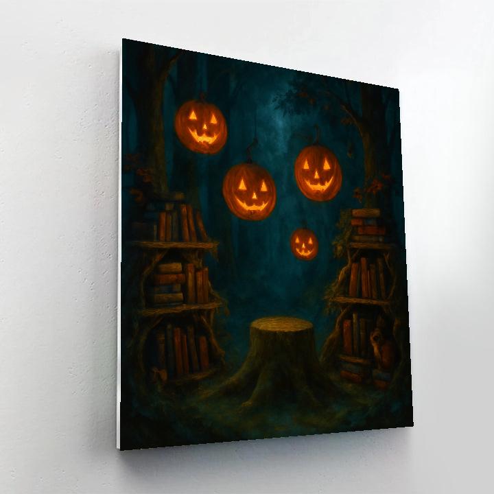 Forest Library Of Floating Jack O Lanterns DIY paint by numbers