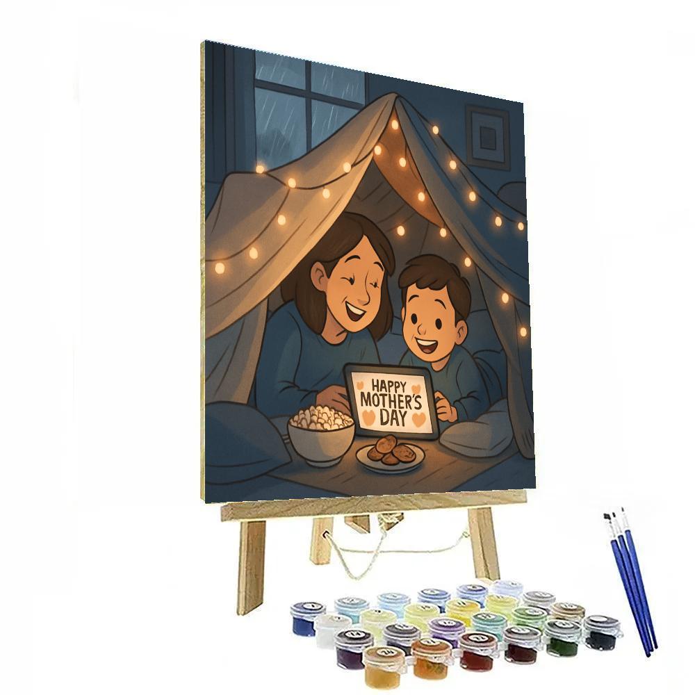 Rainy Day Fort Mothers Day Hideaway Number painting