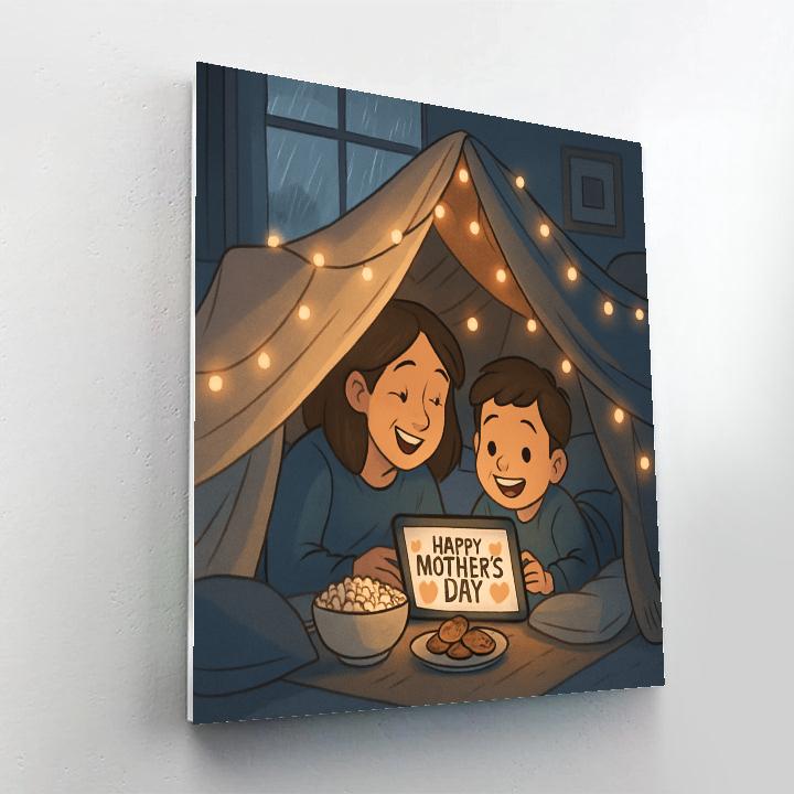 Rainy Day Fort Mothers Day Hideaway Number painting