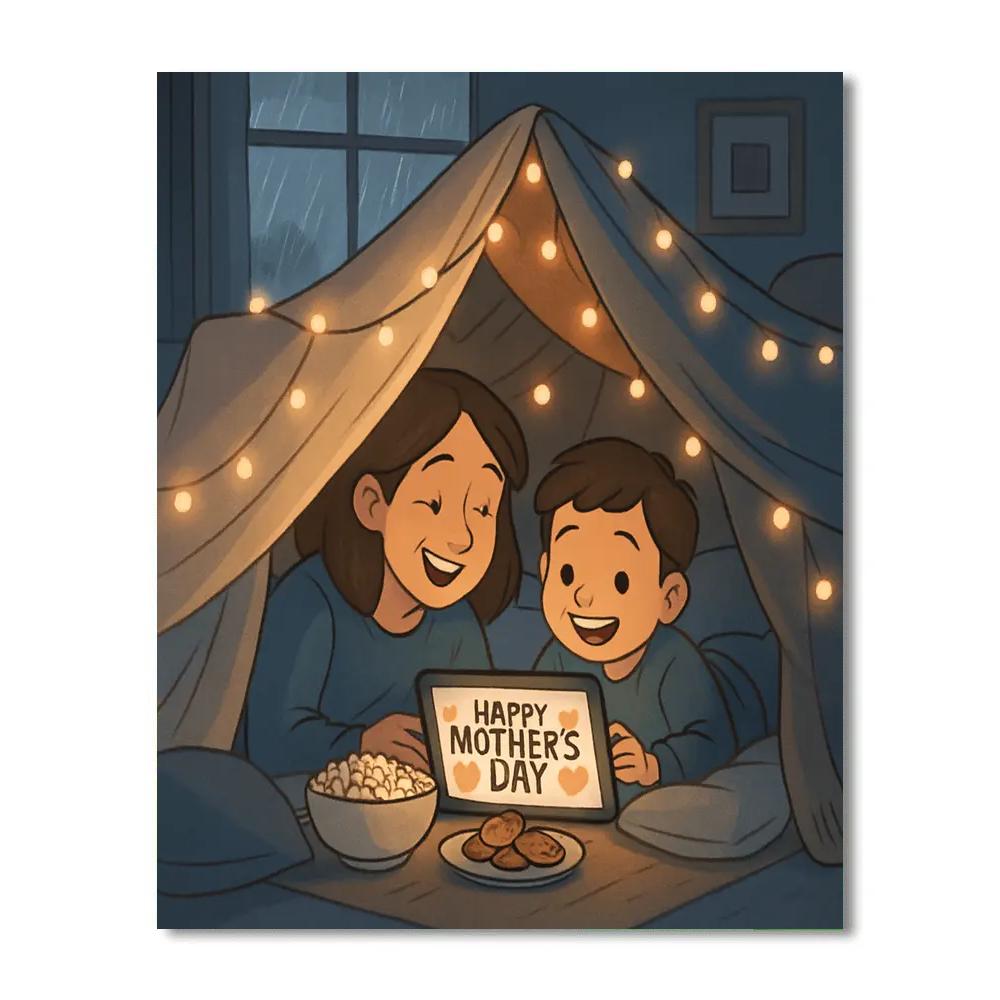 Rainy Day Fort Mothers Day Hideaway Number painting