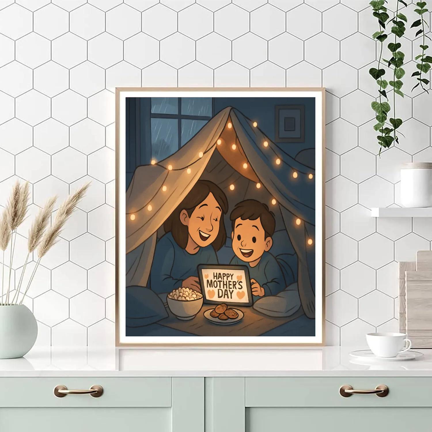 Rainy Day Fort Mothers Day Hideaway Number painting