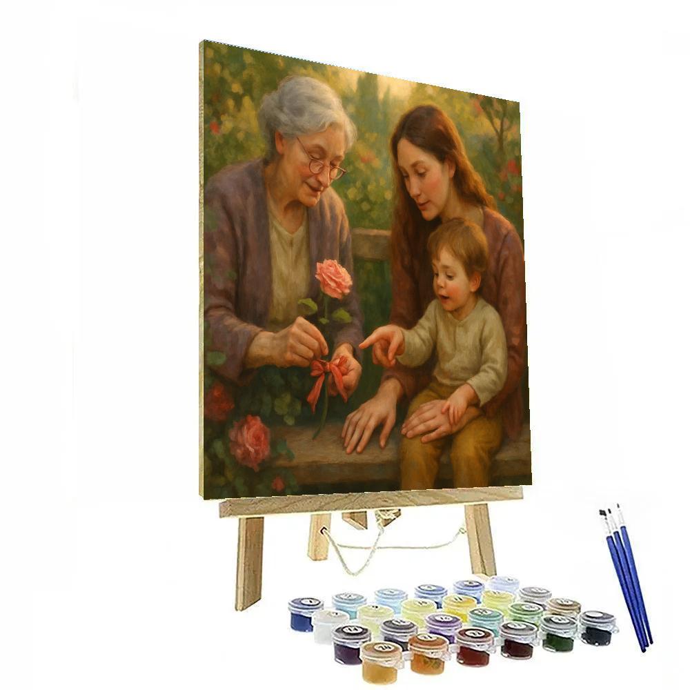 Generations On The Garden Bench Painting by numbers kit