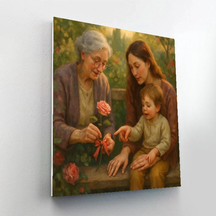 Generations On The Garden Bench Painting by numbers kit